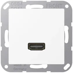 Jung MAA1112WWM HDMI, Thermoplast lackiert, Serie A, schneeweiß matt MA A 1112 WWM