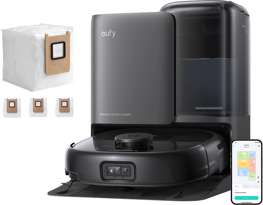 eufy Robot aspirateur Omni E25 + Sacs à poussière eufy