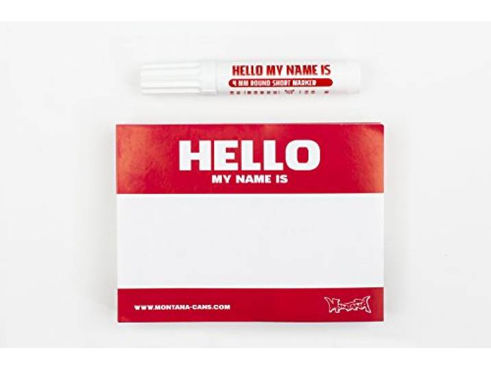 Hello My Name is Stickers - 100 stuks rode stickers inclusief 4mm stift