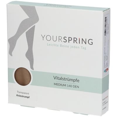 Yourspring medium transparent 140den AD 38/39 hon. 2 St Strümpfe