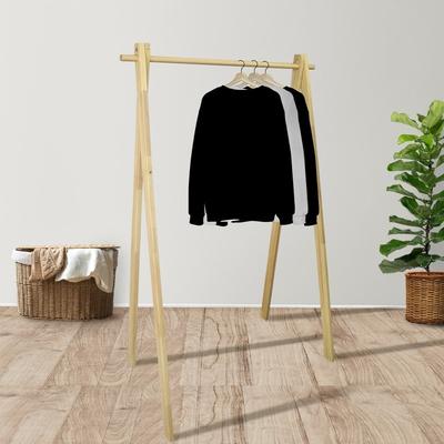 Casual Home "100% Solid Wood Collapsible Aesthetic Clothing Garment Rack - No Tool Assembly - 38""W x 18""D x 60""H"