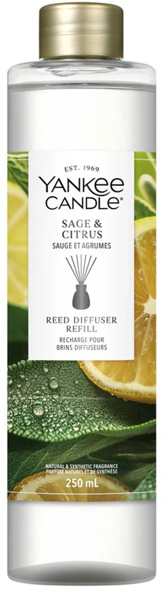 Yankee Candle Sage & Citrus Navulling voor Geurstokjes 250 ml