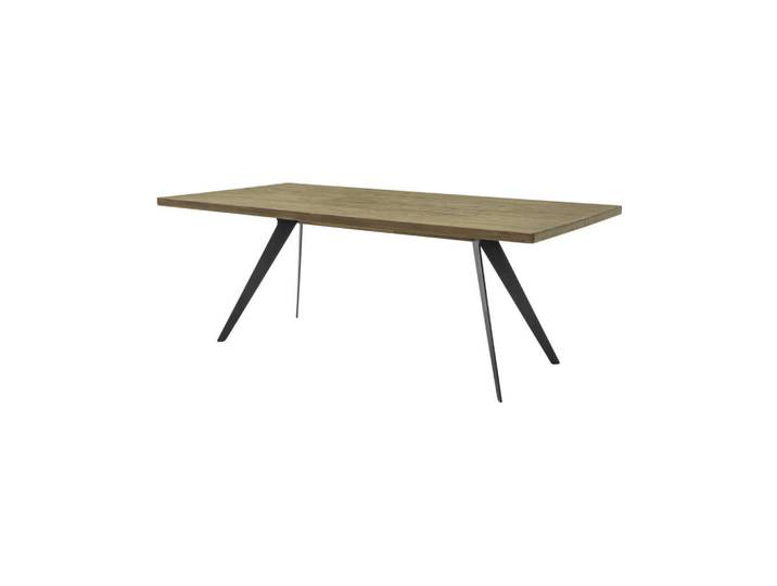 Furnlux Esstisch Massa Braun 200x100x75 cm, Holz, 200x75x100 cm, Esszimmer, Esstische