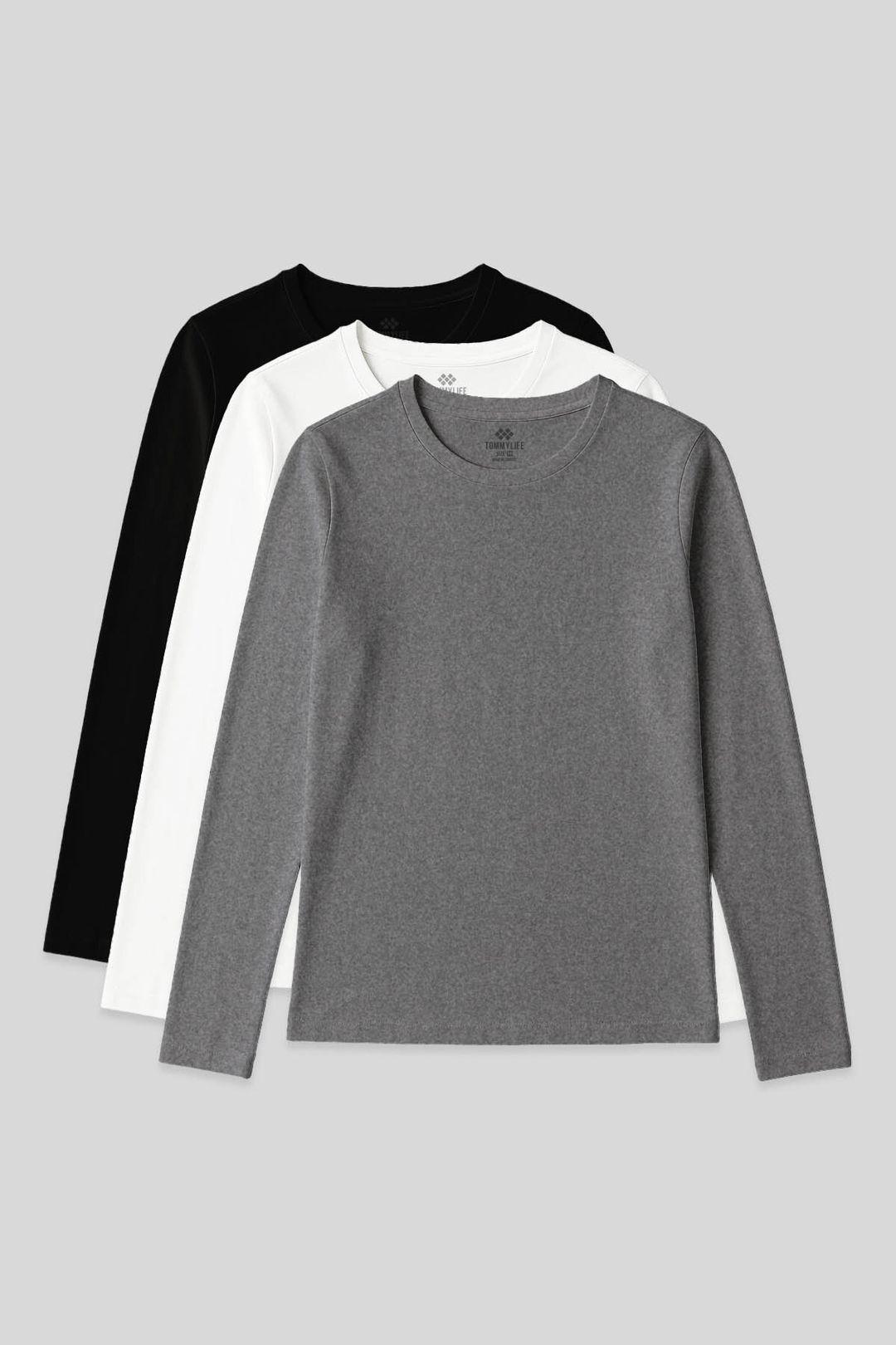 Damen Langarmshirt mit Rundhalsausschnitt