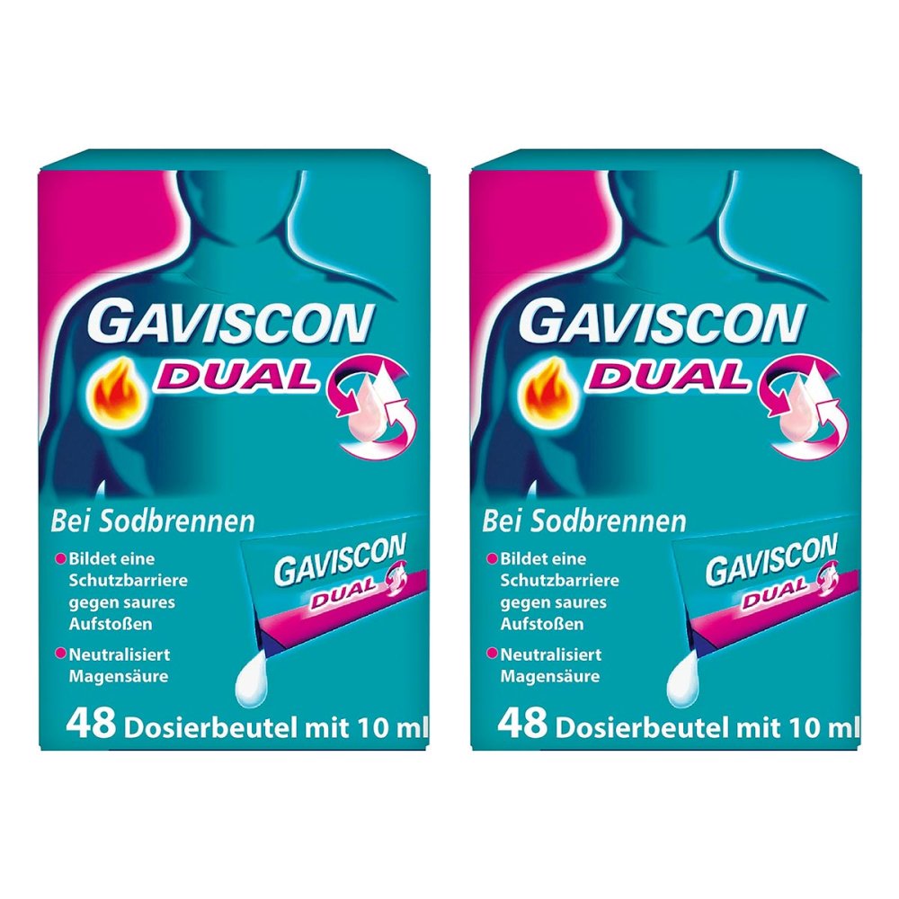 Reckitt Benckiser Deutschland GmbH GAVISCON Dual Suspension mit Zweifachwirkung gegen Sodbrennen 08105223