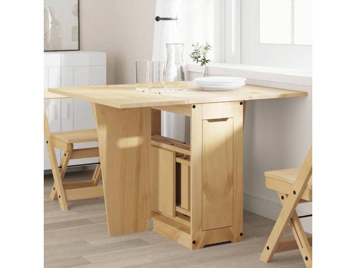 Automne/hiver  Brun Table à manger papillon pliable Corona cire marron bois de pin - Hauteur:60cm DEC4007906