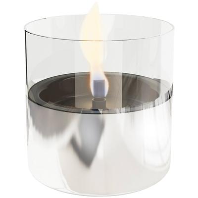 TENDERFLAME Tischfeuer "Lilly", silber (aluminiumfarben), B/H/T: 10cm x 12cm, Dekokamine