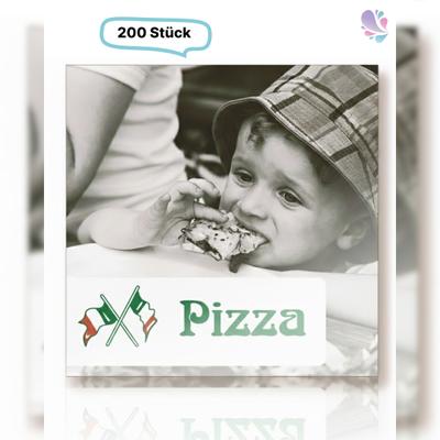 Blanc HYGIENIC Pizzaboxen aus kompostierbarem Kraftkarton 20×20×3 cm – fettresistent, verstärkt, 200 Stück, ideal für Lieferservice