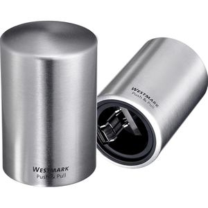 Westmark Flaschenöffner 61882260 Push und Pull, 8cm, Kunststoff / Aluminium