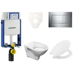 Geberit Wand-WC Set für Einmauerung + Ceramia S-Line Pro WC 110.302.00.5NR6