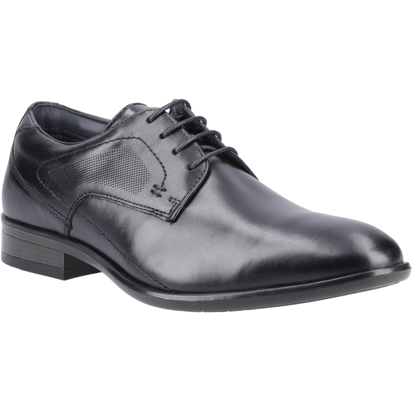 Pod Carl Leren Heren Zwarte Veterschoenen