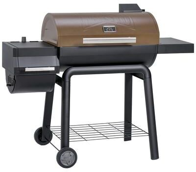 Feasto Barrel Charcoal Grill With Offset Smoker And Side Shelf