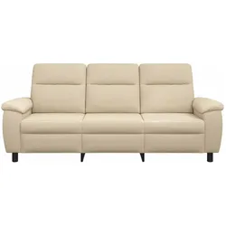 vidaXL, Sofa + Bettsofa, Sofa Creme 214 x 90 x 95 cm Stoff (2-Sitzer)