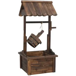 vidaXL Wunschbrunnen mit Pumpe 57x50x112 cm Massivholz Tanne