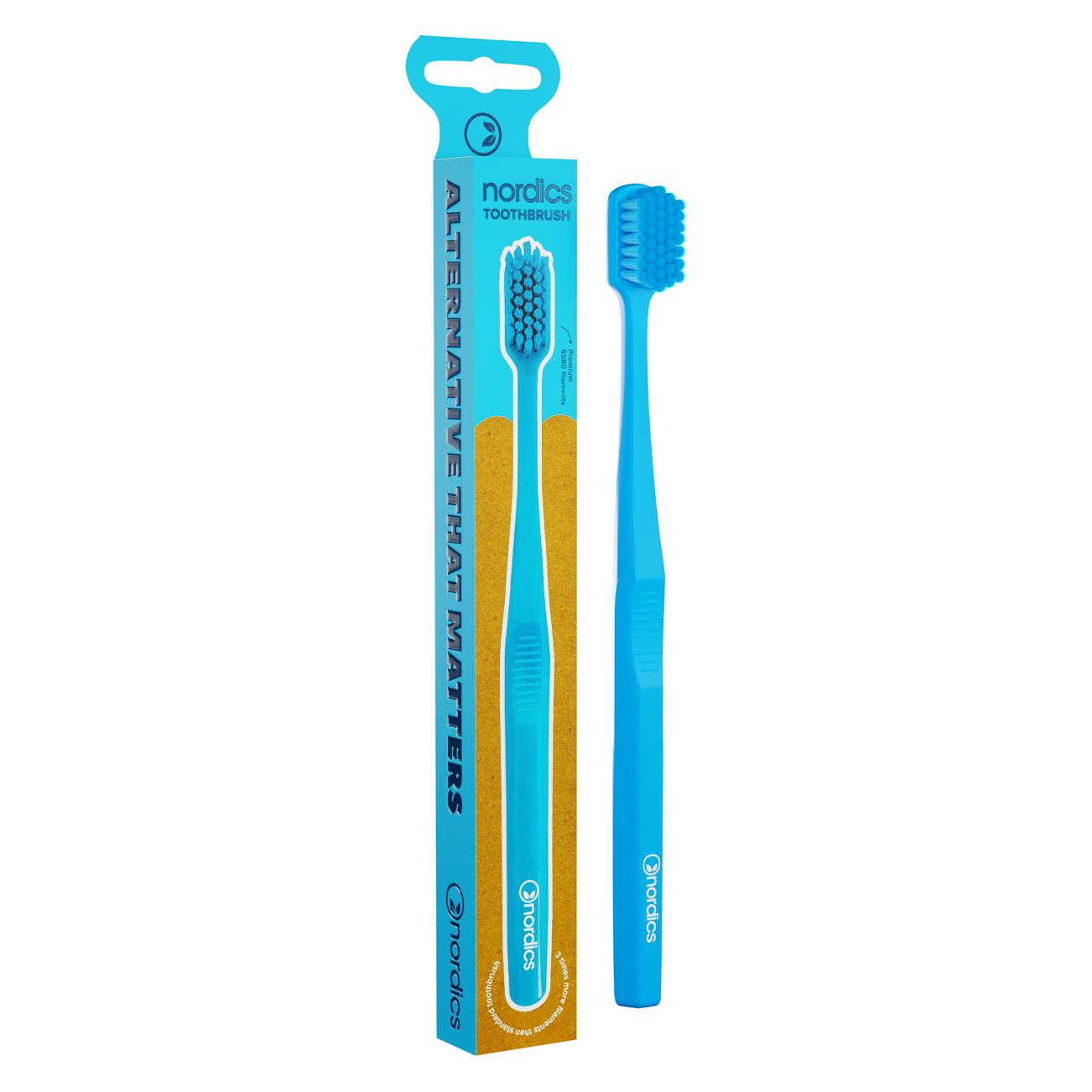Nordics Öko Zahnbürste Premium PLA Blau - (1x) (25043250)