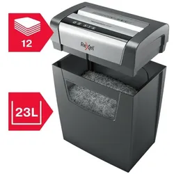 Rexel Aktenvernichter »Momentum X312« Partikelschnitt bis 12 Blatt schwarz, 22x40x23.8 cm
