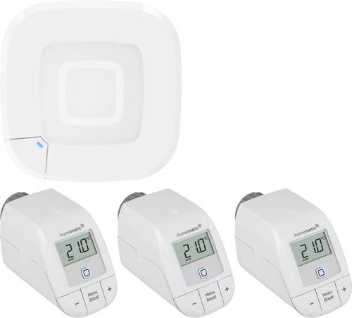 Homematic IP Starterkit Heizen, Access Point, Funk-Heizkörperthermostat HmIP-HAP2+HmIP-eTRV-B 2 1 Set