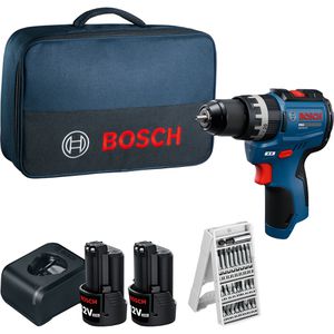 Bosch Akku-Schlagbohrschrauber PRO GSB12V-31, 12 V / 2 Ah, mit 2 Akkus, Ladegerät, Bitset & Tasche