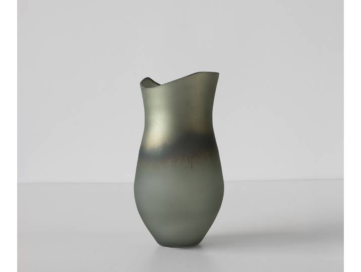 DELIFE Vase Sinuo B16 x T16 x H30 cm Glas Aurora Mundgeblasen, Wohnaccessoires