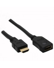InLine High Speed HDMI-Verlängerungskabel HDMI M bis W 7.5 m Schwarz (17637G)
