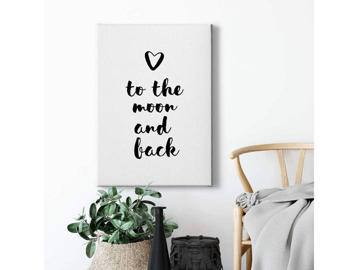 Impression sur toile Moon and Back Polyester PVC / Épicéa Blanc 50 x 70cm