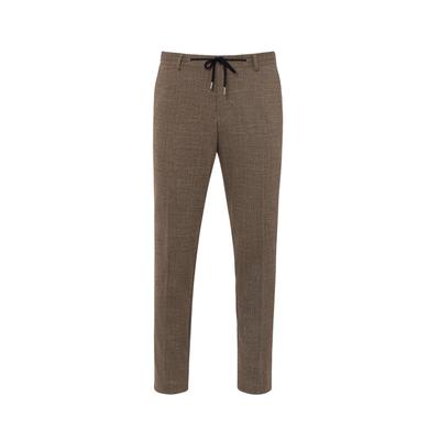 Anzughose BENVENUTO. "SEGESTA", Herren, Gr. 52, Normalgrößen, braun, Business, slim fit, Hosen Anzughose, mit Kordelzug am Bund