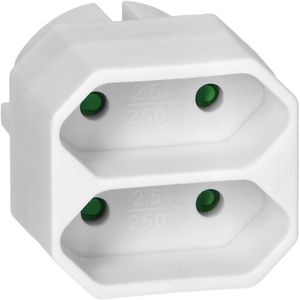 Orno Steckdosenadapter AE-13277, weiß, 2-fach Euro bis 1150 Watt