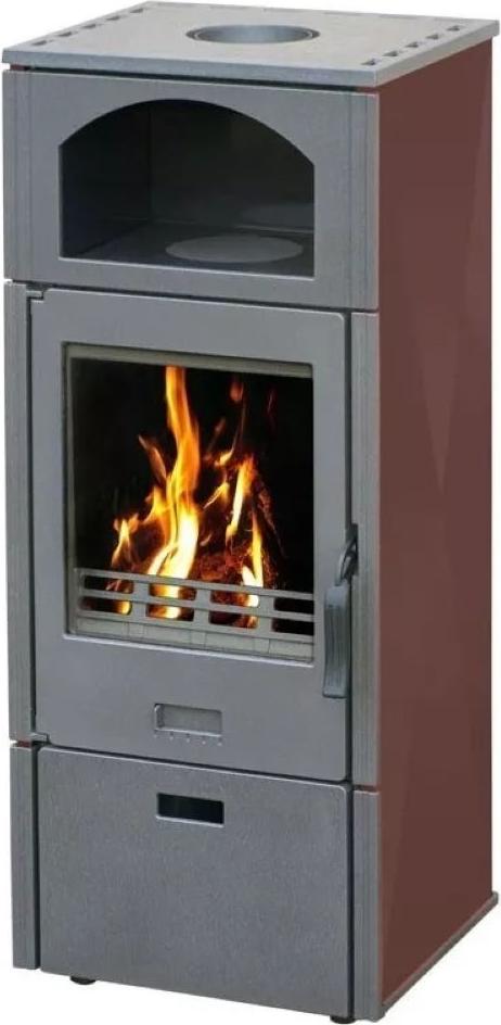 Kaminofen Plamen Laguna braun mit Herdplatte - 8kW