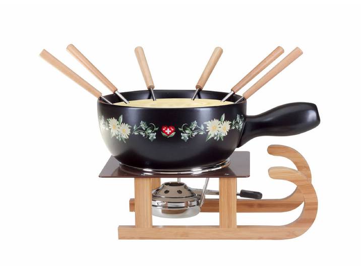 Nouvel Schlitten Käsefondue Set 9-tlg