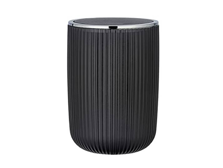 WENKO Poubelle avec couvercle basculant Agropoli L gris 5\,5 litres Pour salle de bain Poubelle en plastique de haute qualité Surface structurée Sans BPA 19 x 27 cm Gris givré