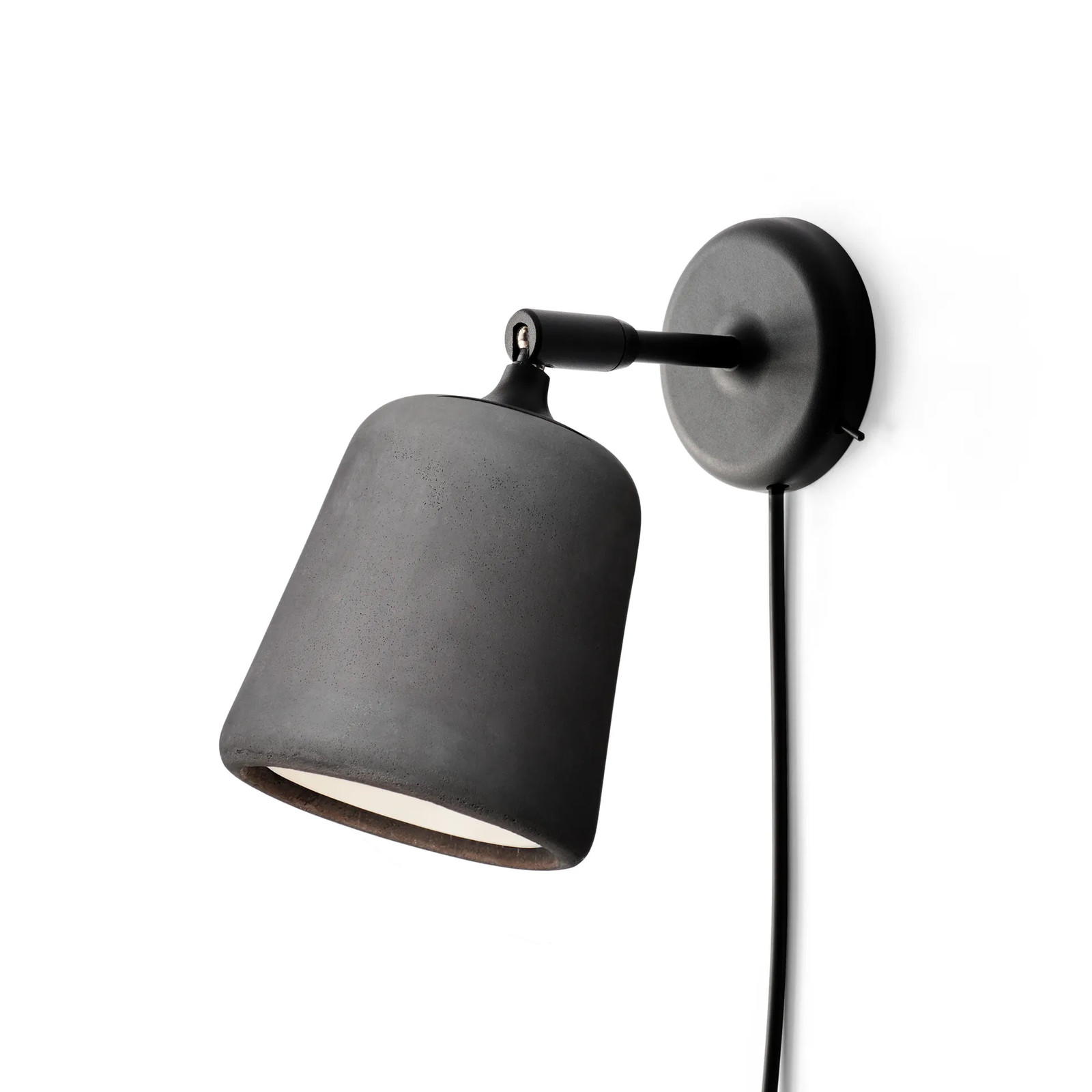 New Works Materiaal Wandlamp - Grijs Beton en Aluminium