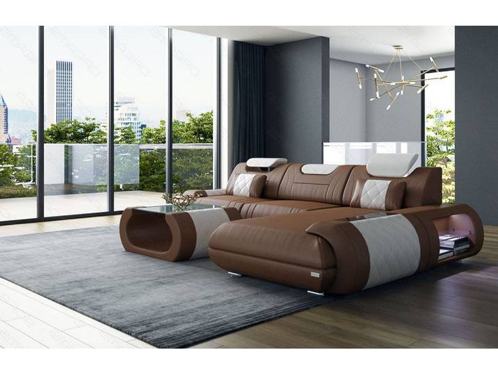 Ecksofa Rimini L-Form aus Leder