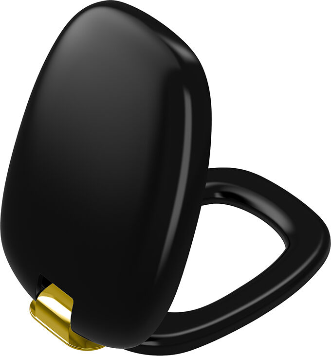 Vitra Plural WC siège 126-083-019 noir mat / or, avec fermeture amortie, dégagement rapide