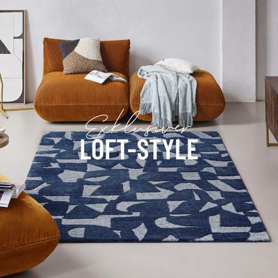Teppich WECON HOME "Ocean State", bunt (blau multi), B:70cm H:10mm L:140cm, Schurwolle, Teppiche, Teppich, handgefertigt, gemustert, pflegeleicht, Wolle, Wohnzimmer, Esszimmer