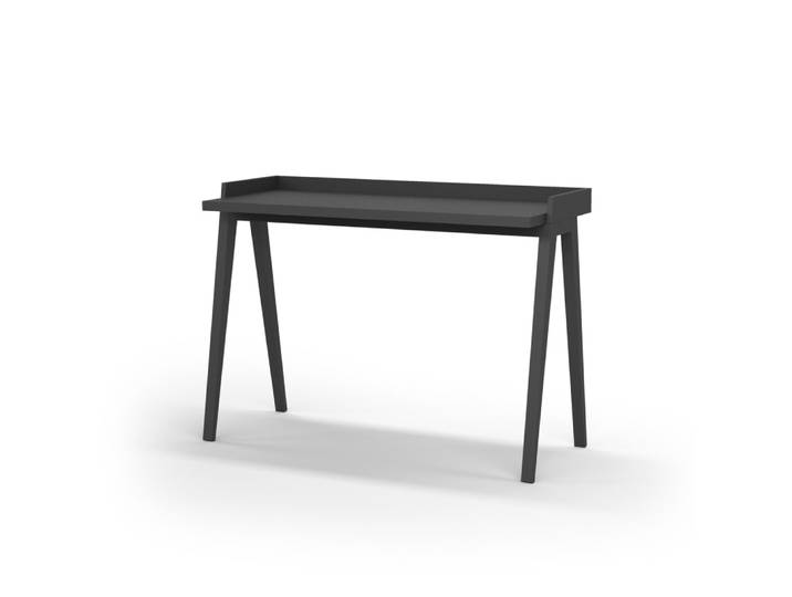 Bureau en mélaminé et hêtre graphite 81x111x50 cm