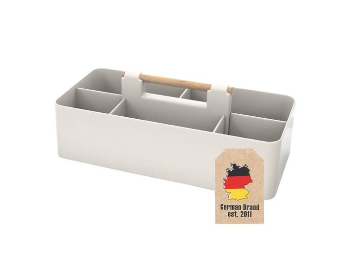 Intirilife Make UP Organizer 32/15.5/8 cm (Weißgrau), Kunststoff, 15.5x8x32 cm, Ordnen & Aufbewahren, Deko- & Aufbewahrungsboxen, Organizer