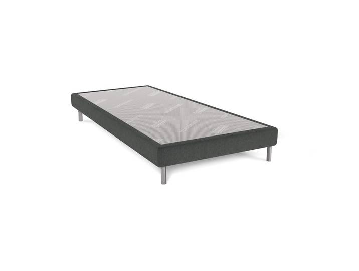 Sommier Dunlopillo Bellini anthracite 15 cm avec pieds 120x190