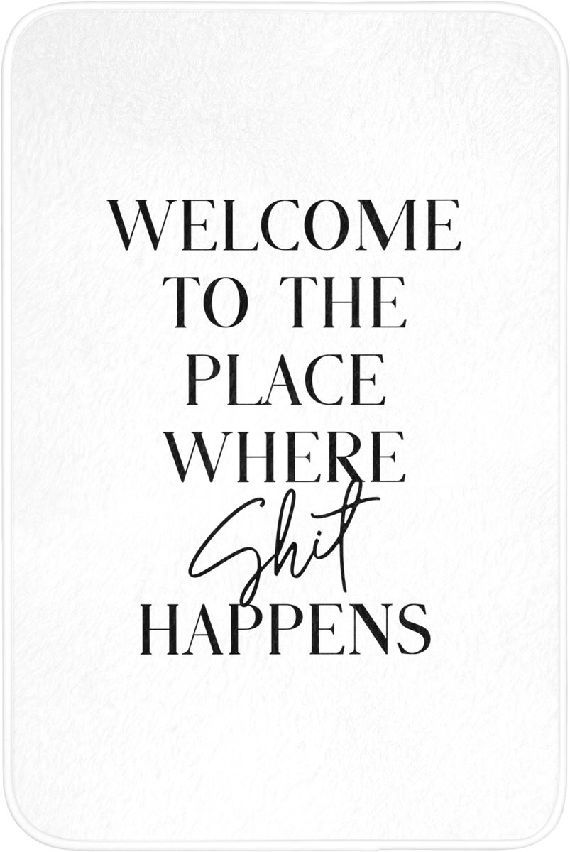 OnlyWow Badmat Wit met Humor Quote - Antislip - 60 x 90 cm
