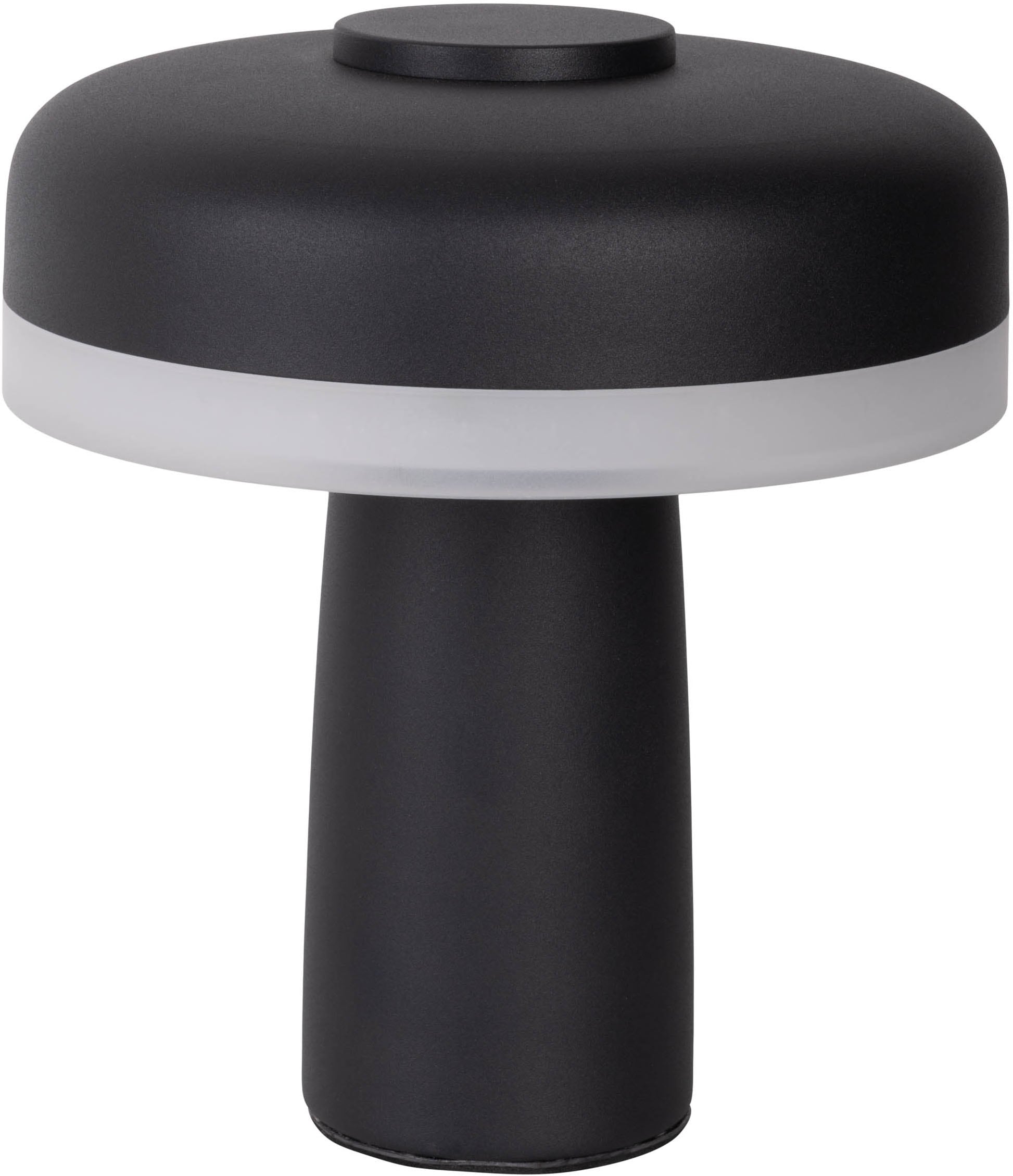 NÄVE LED Tischleuchte "Pilu", schwarz, 1, H: 16,5cm, 1 Stk., Leuchten, Akku, inkl. USB-Kabel 80cm, stufenweise dimmbar per Berührungssensor, LED Tischleuchte