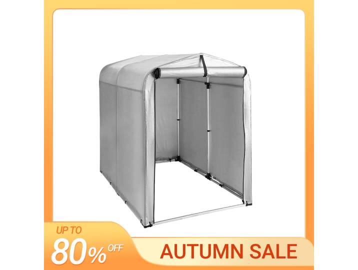 SoBuy KLS11 garage pour vélos, abri à outils résistant aux intempéries, garage pour 2 à 4 vélos, tente de carport avec protection UV, 120x163x176cm