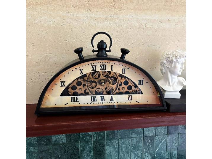 Horloge de bureau rétro américaine, ornement artistique créatif de luxe, horloge de maison haut de gamme, décoration pour la maison, fournitures ménagères, décoration intérieure