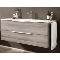 Puris Waschplatz Fresh Holzoptik Eiche / Grau