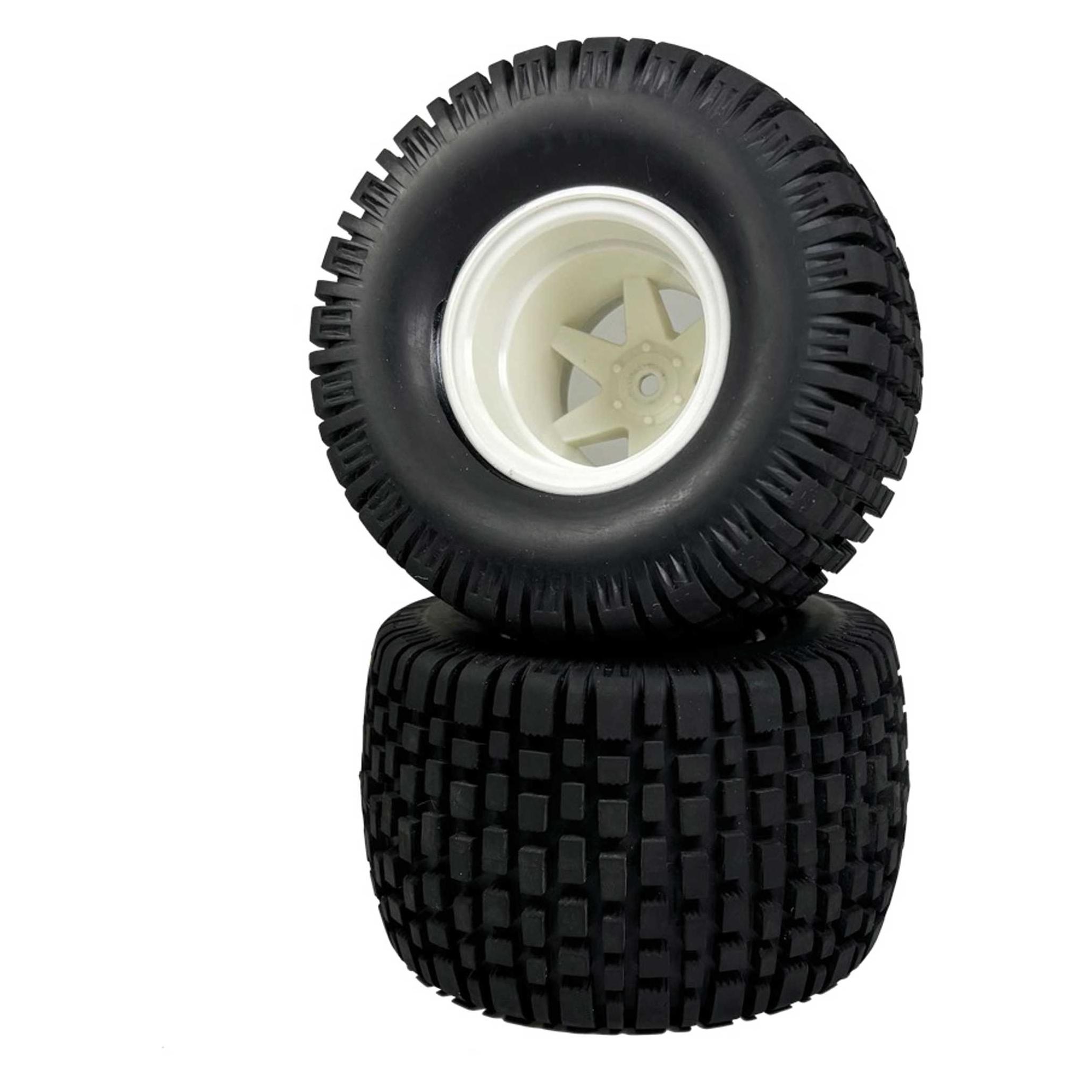 Absima 1/10 Räderset "Monster Block Balloon Wheels" weiss (2) (2500028)