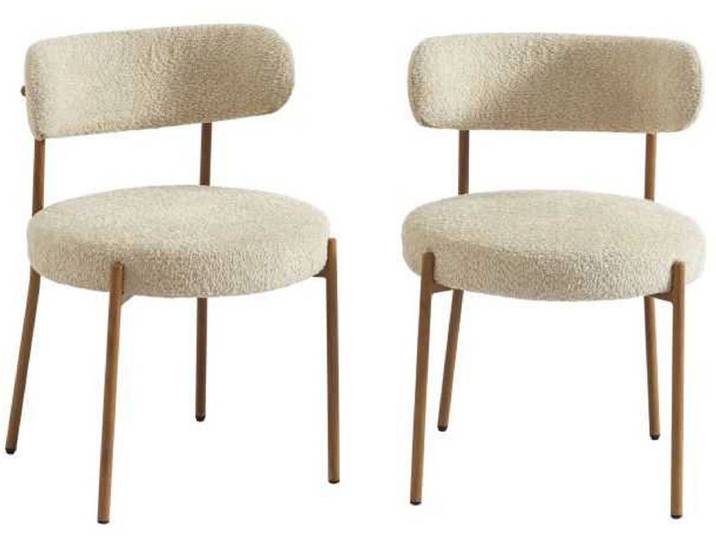 BAÏTA Set mit 2 Stühlen NOA Stoff beige