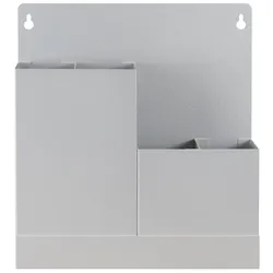 PROREGAL Kabelbinder-Halter für Lochplatte 4 Fächer | HxBxT 33x30x6cm | Aluminium