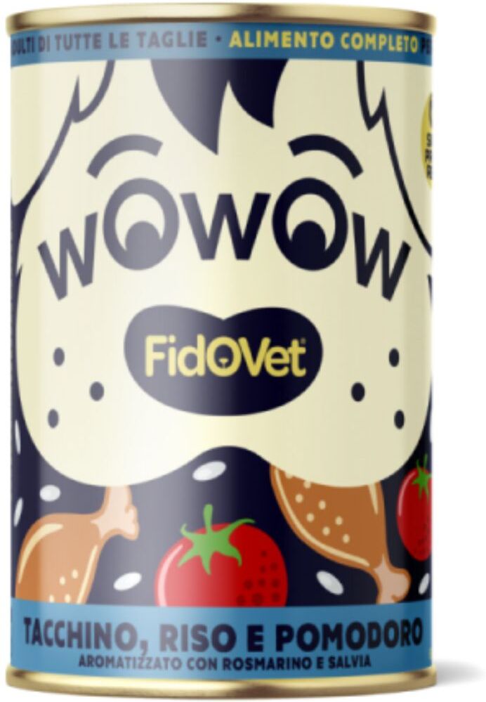 Fidovet® Fidovet Wowow Tacchino con Riso e Pomodoro per Cani Adulti 400 g
