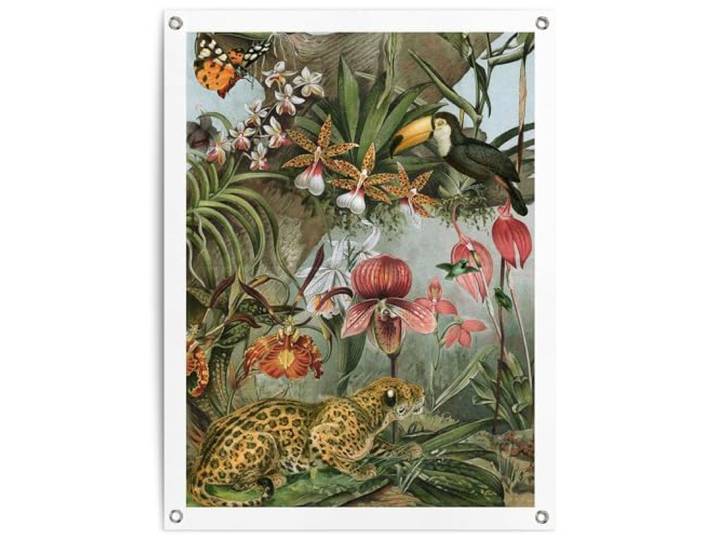 REINDERS Gartendeko, Dschungelblumen, Garten, Bilder, Wanddeko, Room Decor, Leinwand, Grün, 80 x 60