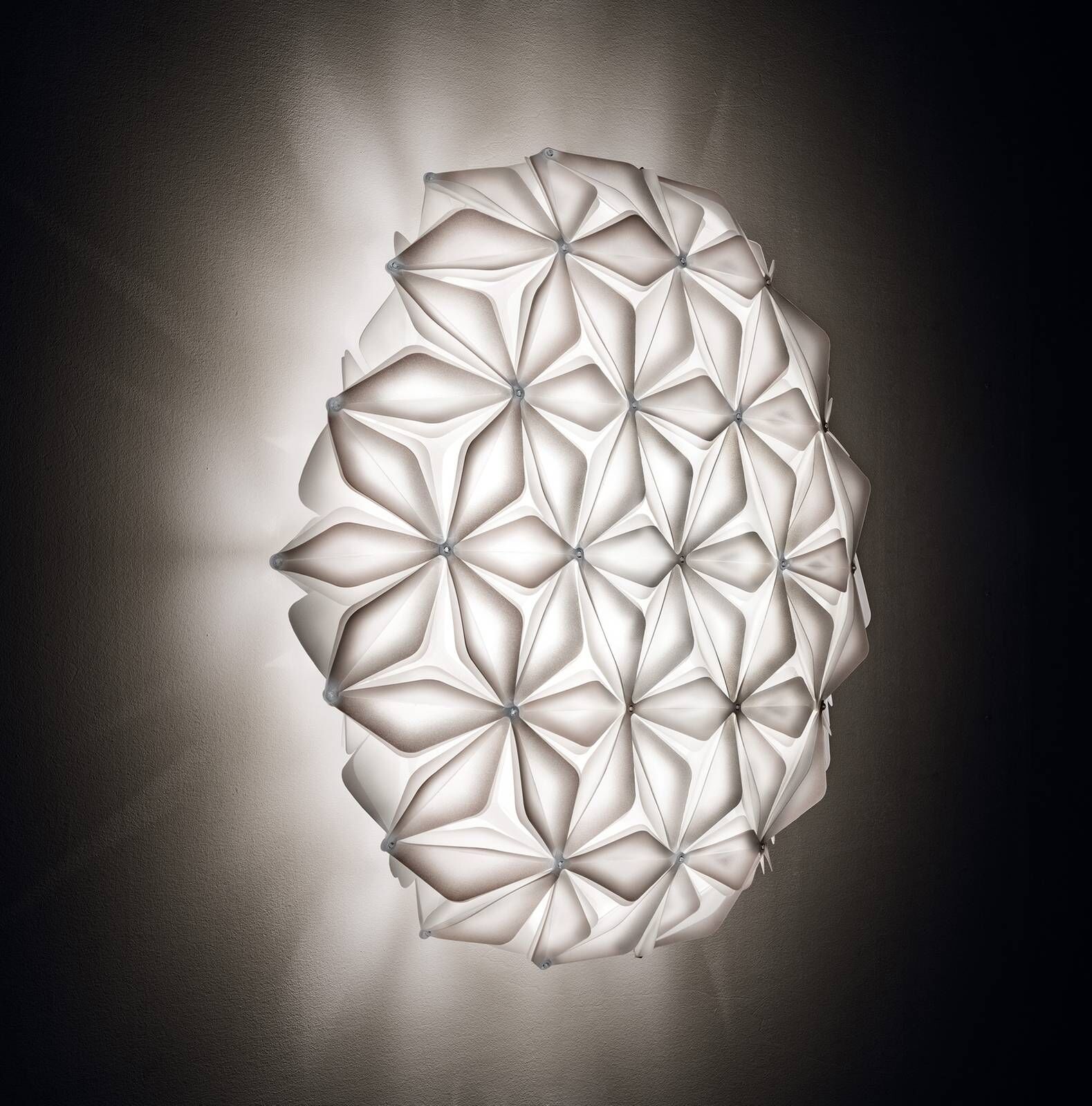 Slamp Lámpara de techo diseño La Vie, atenuable, Blanco / Ópalo, Salón / Comedor, Plástico, Diseño, Lámpara de techo