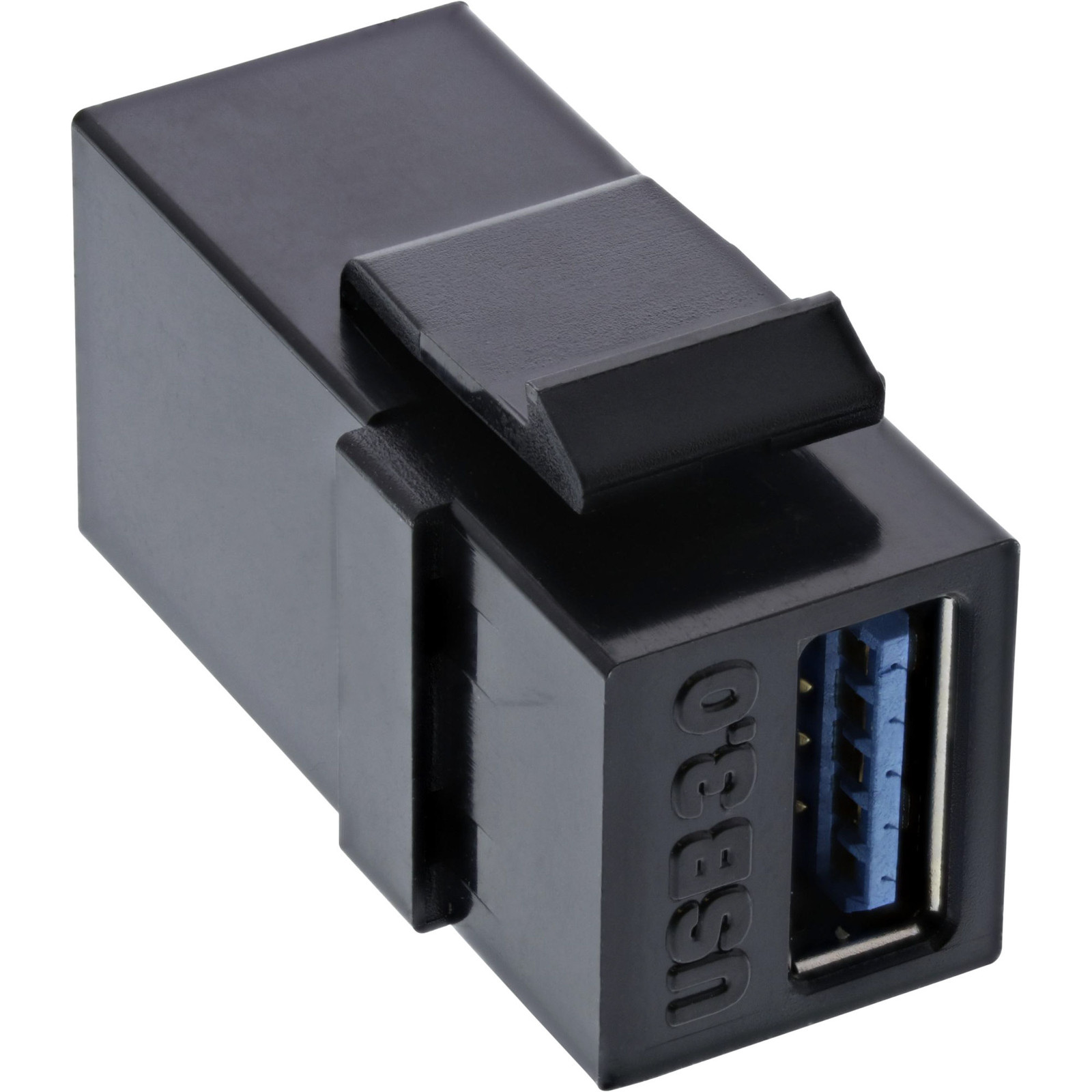 InLine USB 3.0 Keystone Connector Inbouwmodel USB-A Vrouwelijk Zwart