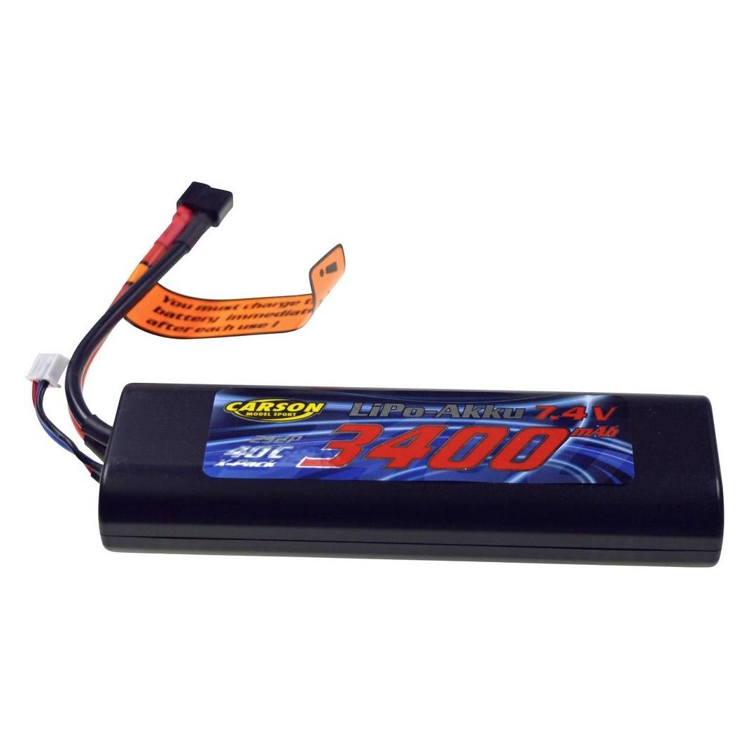 Carson Modellbau-Akkupack (LiPo) 7.4 (3400 mAh, 7.40 V) (500608098)